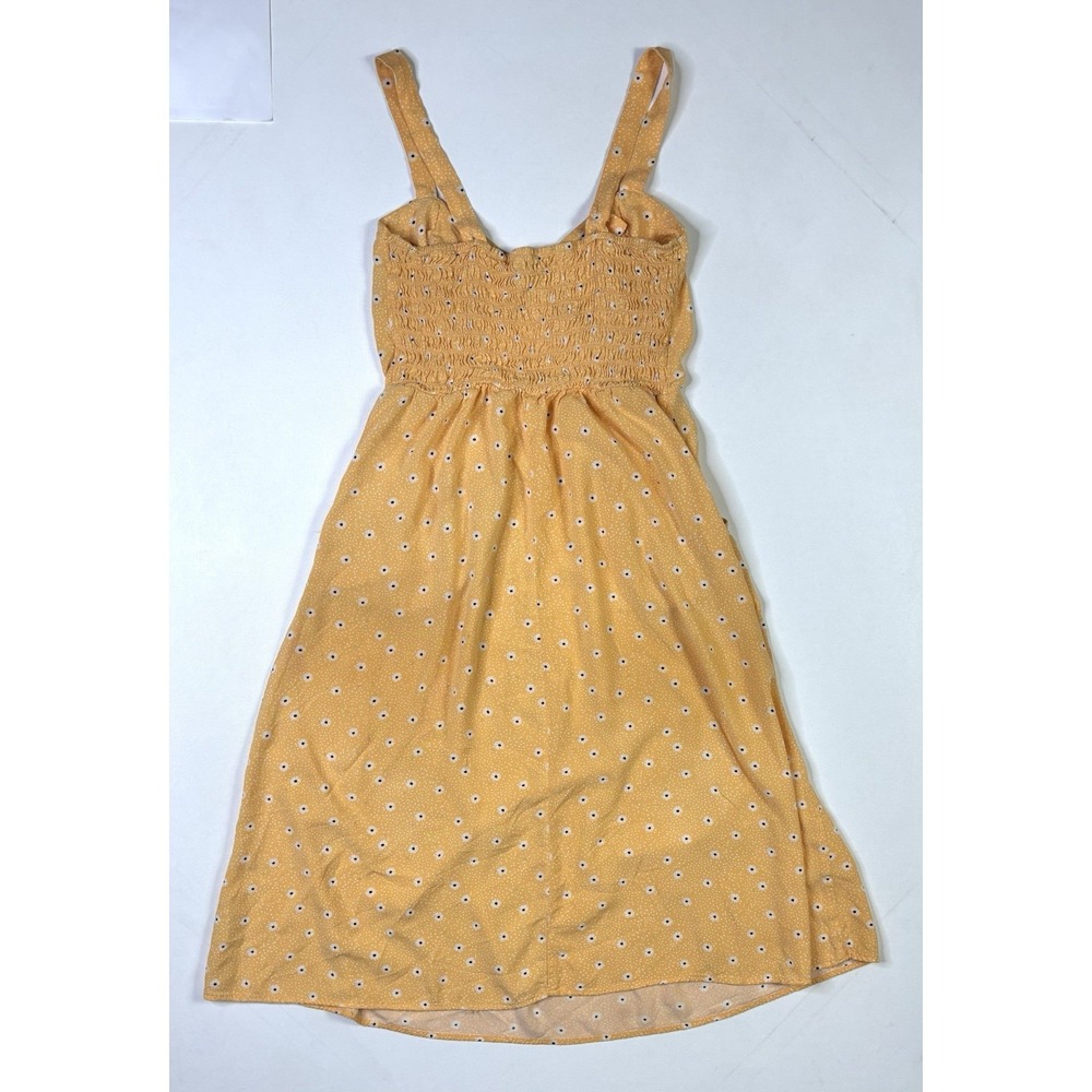 A.U.W Dress Women's Medium Floral Orange Pockets Summer Sleeveless - Picture 2 of 9